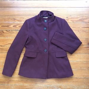 Berry Mock Neck Coat